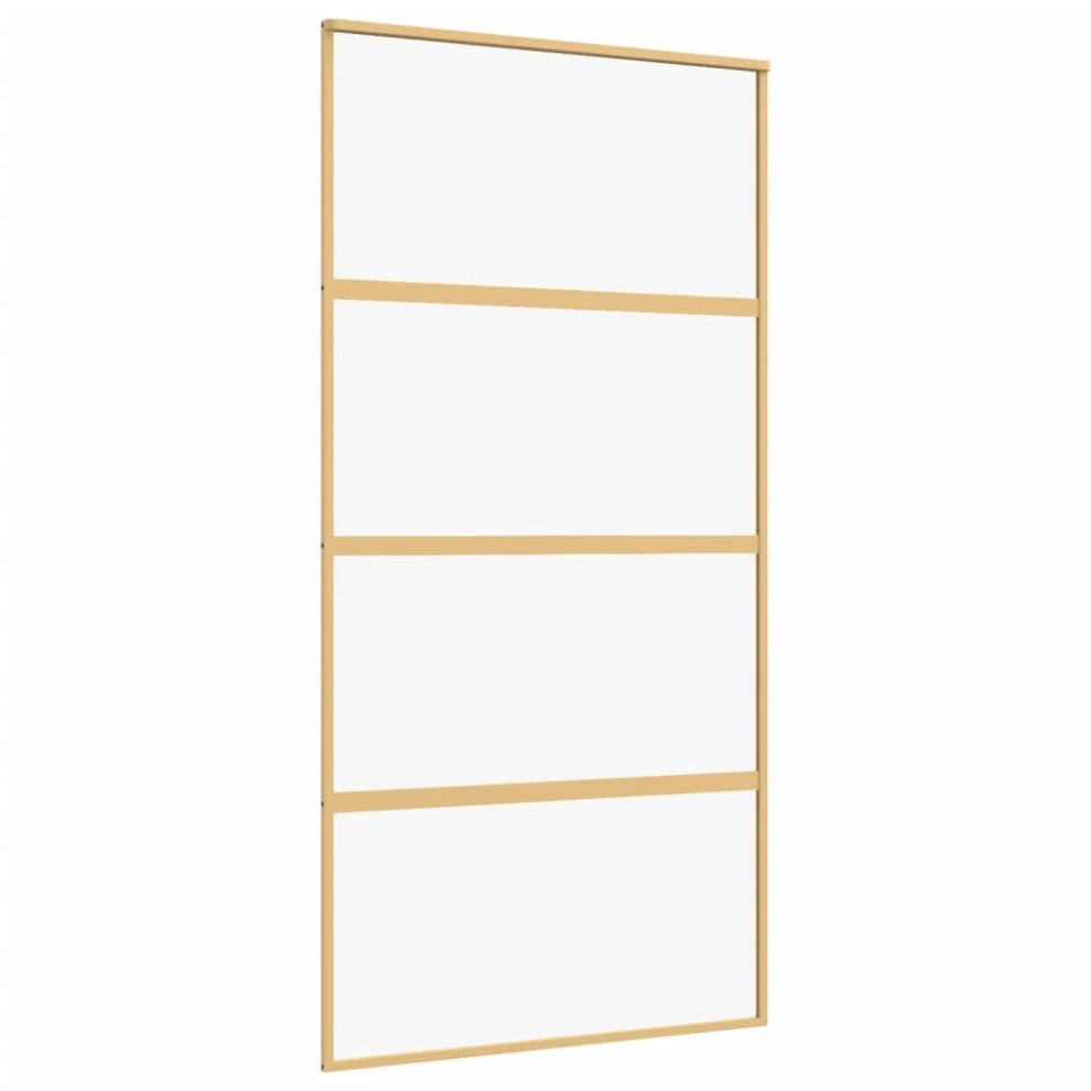 (gold, 102.5 x 205 cm/transparent) vidaXL Sliding Door Aluminium Black/White Multi Sizes Transparent/Frosted