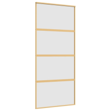 (gold, 90 x 205 cm/frosted) vidaXL Sliding Door Inner Glass Door Sliding Barn Door Aluminium and ESG Glass