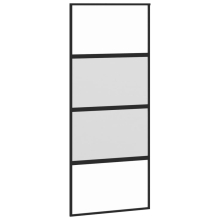(black, 90 x 205 cm/half frosted) vidaXL Sliding Door Inner Glass Door Sliding Barn Door Aluminium and ESG Glass