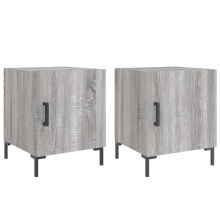 vidaXL Nachttische 2 Stk. Grau Sonoma 40x40x50 cm Holzwerkstoff