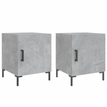 (concrete grey, 2 pcs) vidaXL Bedside Cabinets Nightstand Bedside Table Bed Cabinet Engineered Wood