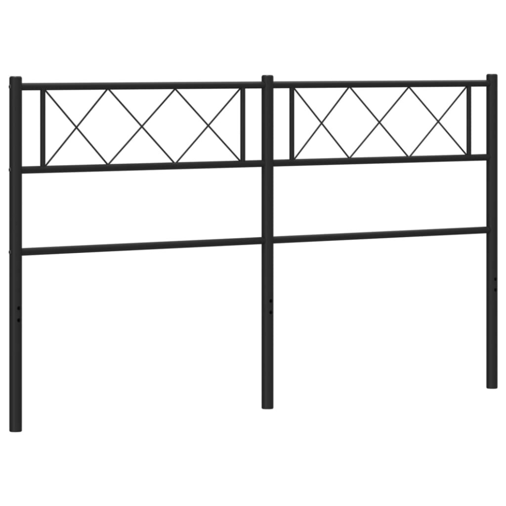 (black, 135 cm) vidaXL Metal Headboard For Bedroom Tall Headboard Bed Header Bed Headboard