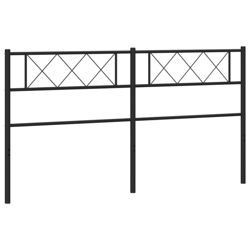 (black, 193 cm) vidaXL Metal Headboard for Bedroom Tall Headboard Bed Header Bed Headboard