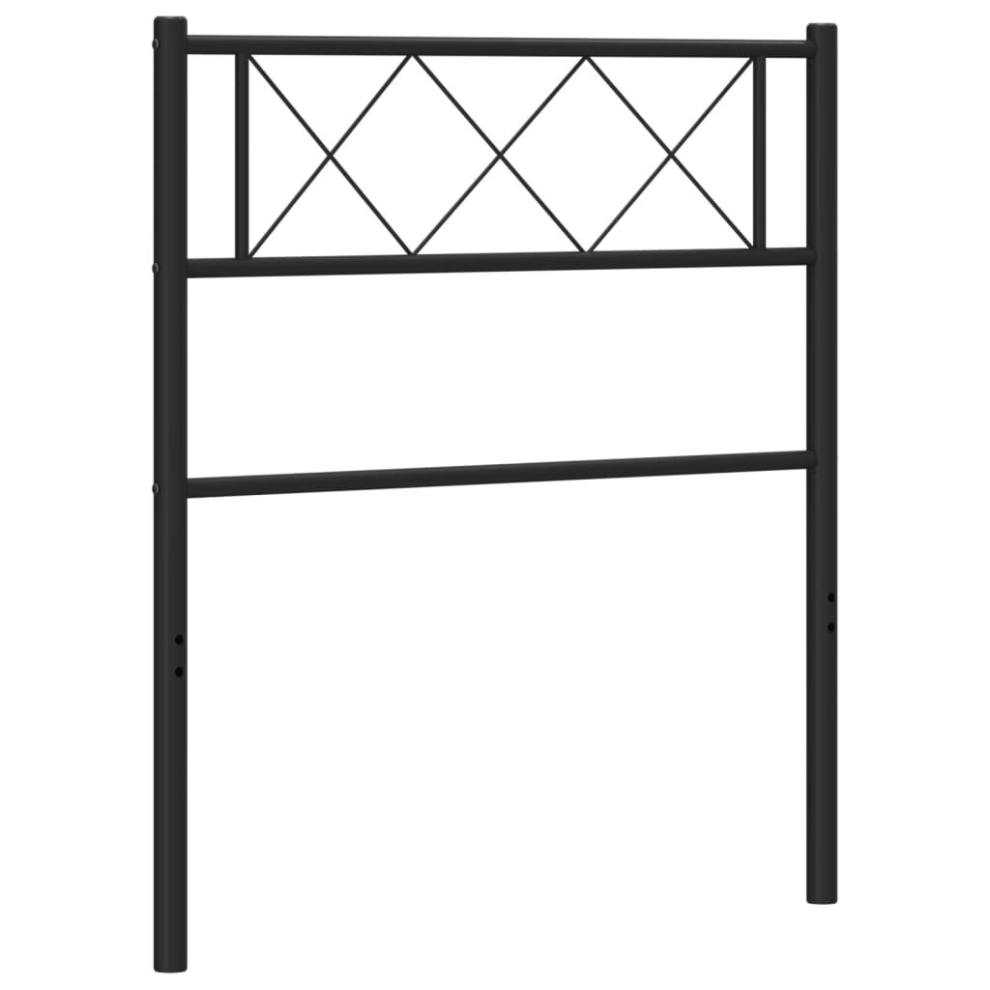 (black, 75 cm) vidaXL Metal Headboard for Bedroom Tall Headboard Bed Header Bed Headboard