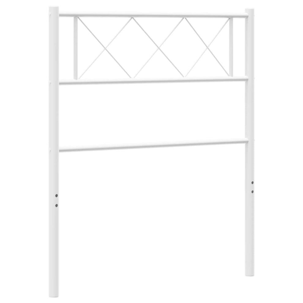 (white, 100 cm) vidaXL Metal Headboard for Bedroom Tall Headboard Bed Header Bed Headboard