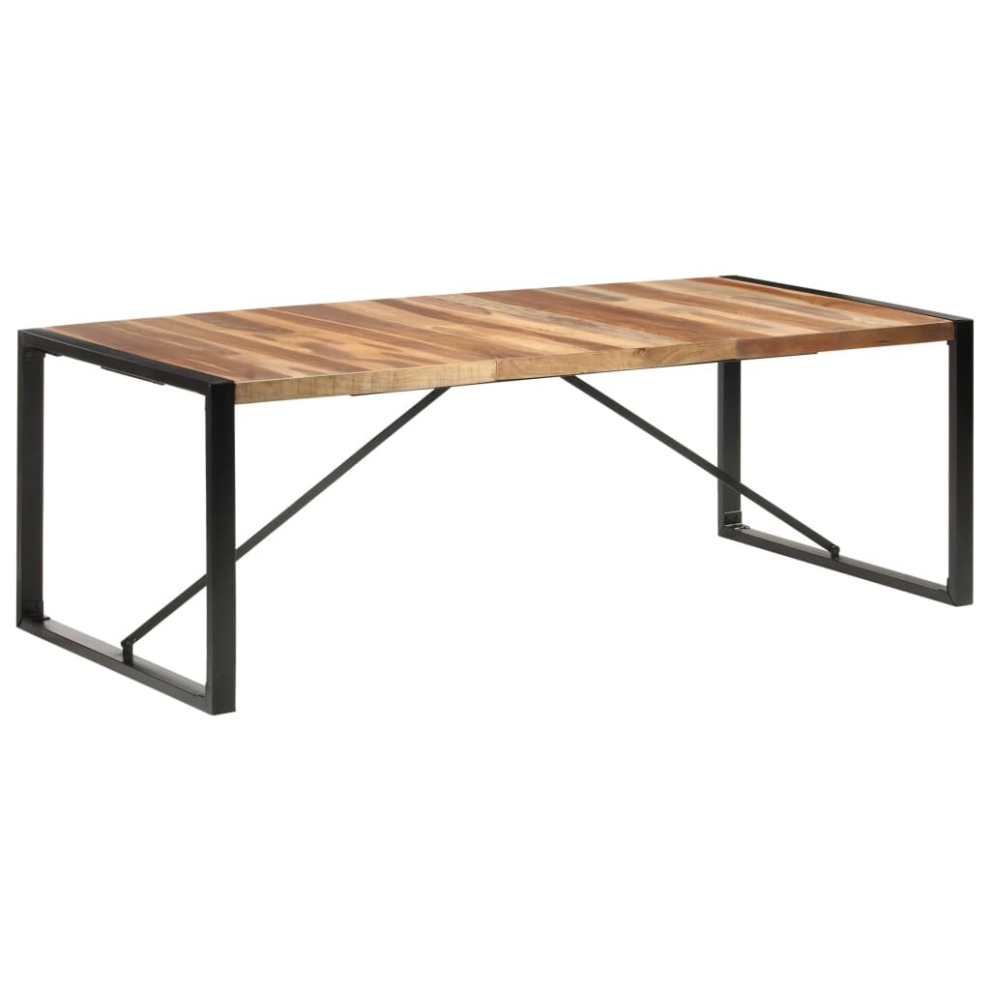 Vidaxl (220 X 100 X 75 Cm) Solid Wood Dining Table With Acacia Finish Dinner Set Multi Sizes
