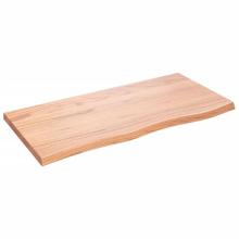 (light brown, 100 x 50 x 4 cm) vidaXL Bathroom Countertop Vanity Top Wash Basin Worktop Treated Solid Wood