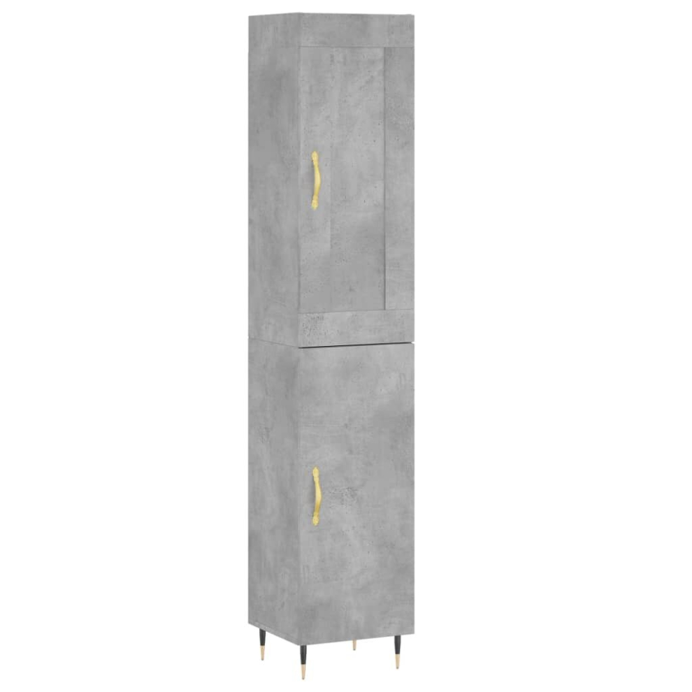 Vidaxl (Concrete Grey, 1 Door) Highboard Sideboard Storage Cabinet Home Side Cabinet Engineered Wood