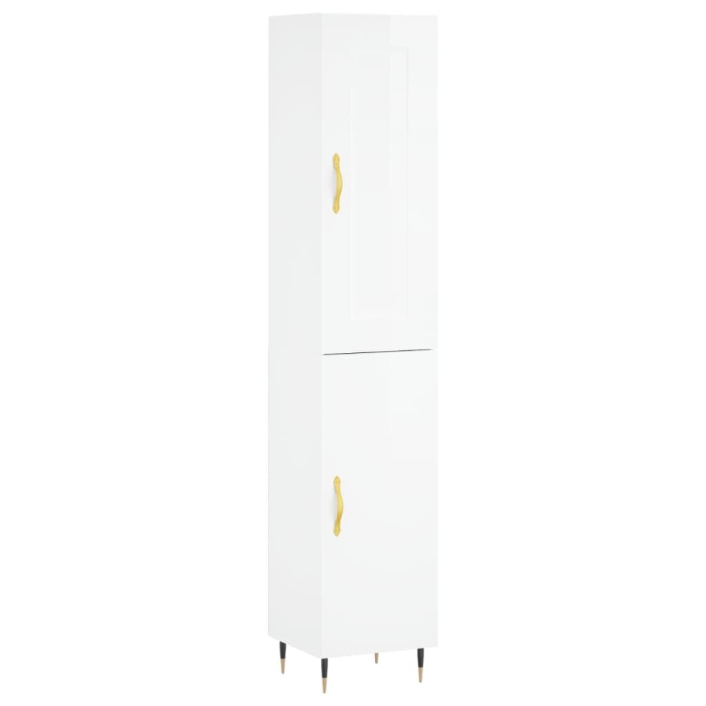 (high gloss white, 1 door) vidaXL Highboard Sideboard Storage Cabinet Home Side Cabinet Engineered Wood