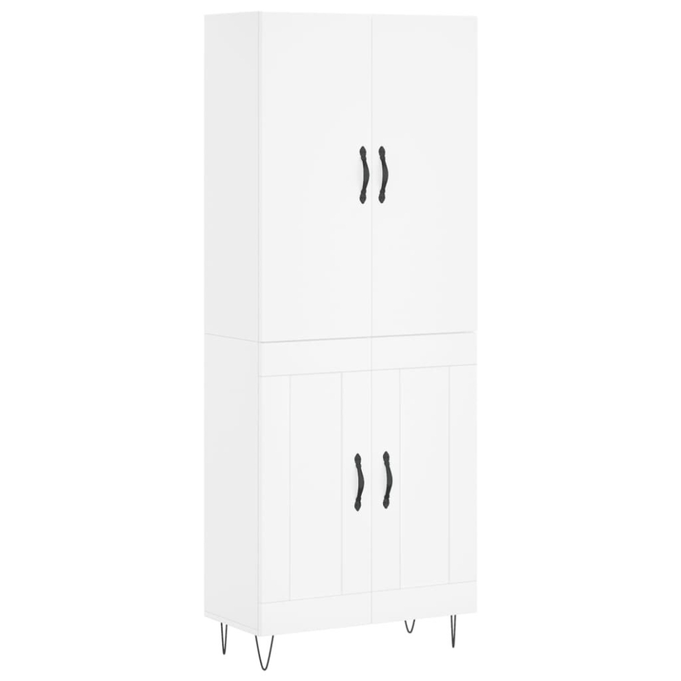 (white, 2 wood doors) vidaXL Highboard Sideboard Storage Cabinet Home Side Cabinet Engineered Wood