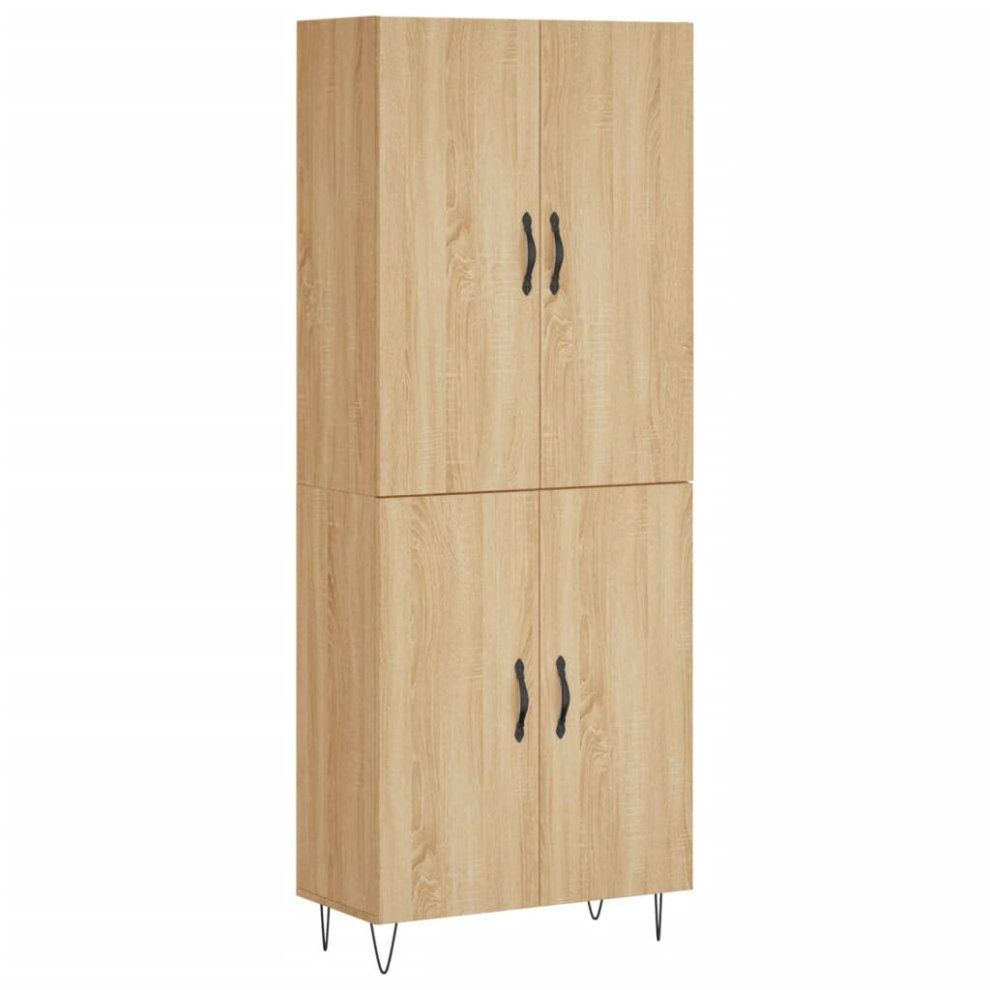 (sonoma oak, 2 doors) vidaXL Highboard Sideboard Storage Cabinet Home Side Cabinet Engineered Wood