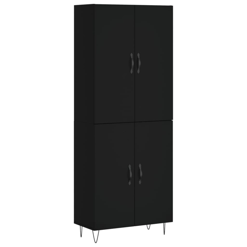 (black, 2 doors) vidaXL Highboard Sideboard Storage Cabinet Home Side Cabinet Engineered Wood