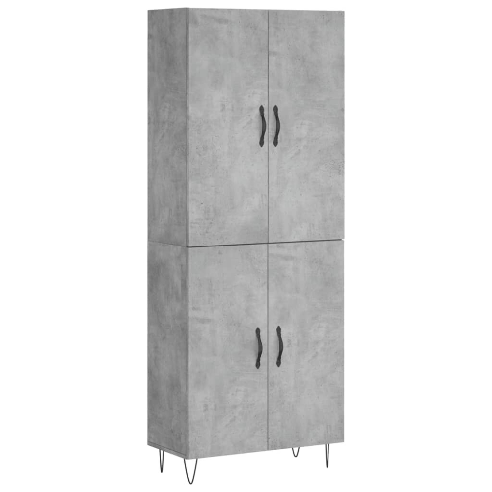 (concrete grey, 2 doors) vidaXL Highboard Sideboard Storage Cabinet Home Side Cabinet Engineered Wood