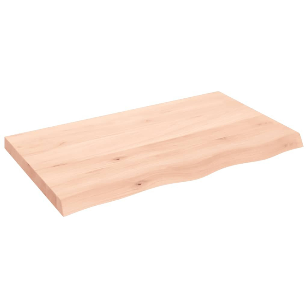 Vidaxl (Natural, 100 X 60 X 6 Cm) Table Top Wooden Desk Top Dining Table Top Untreated Solid Wood Oak