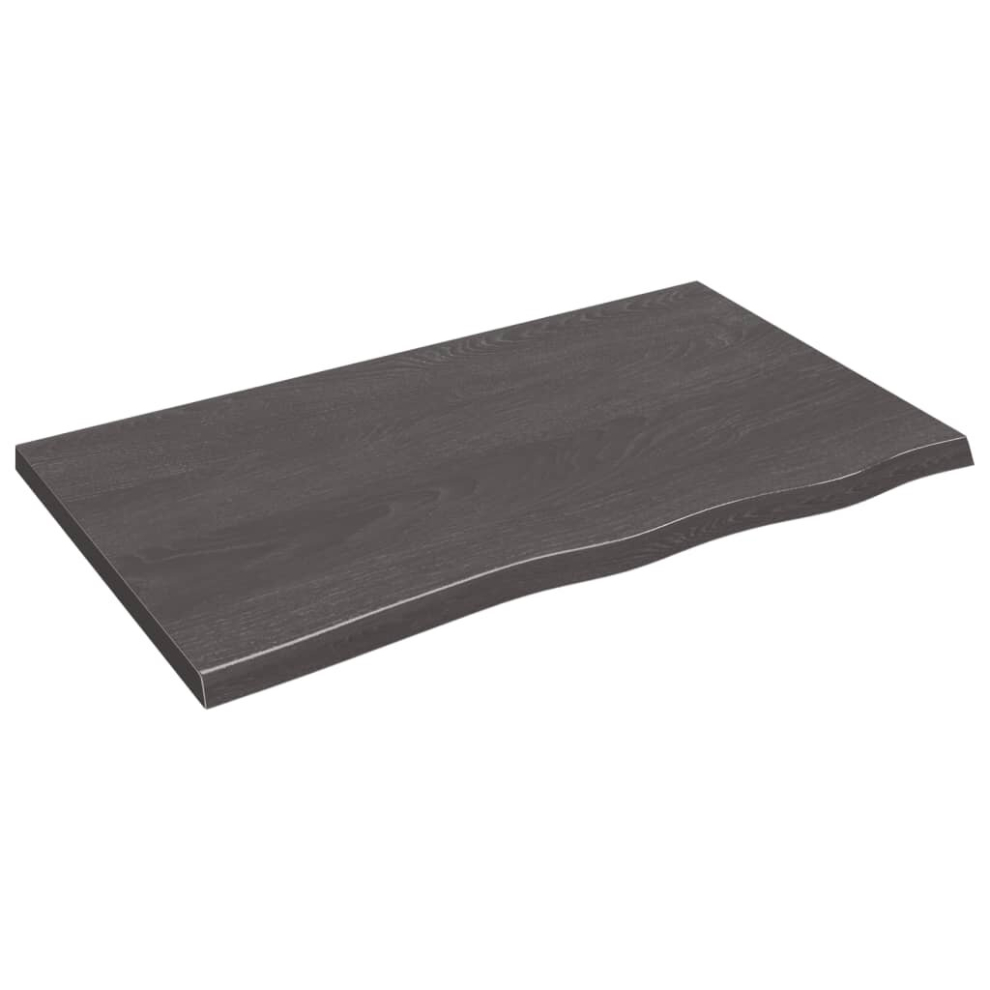 Vidaxl (Dark Grey, 100 X 60 X 4 Cm) Table Top Wooden Desk Top Dining Table Top Untreated Solid Wood Oak