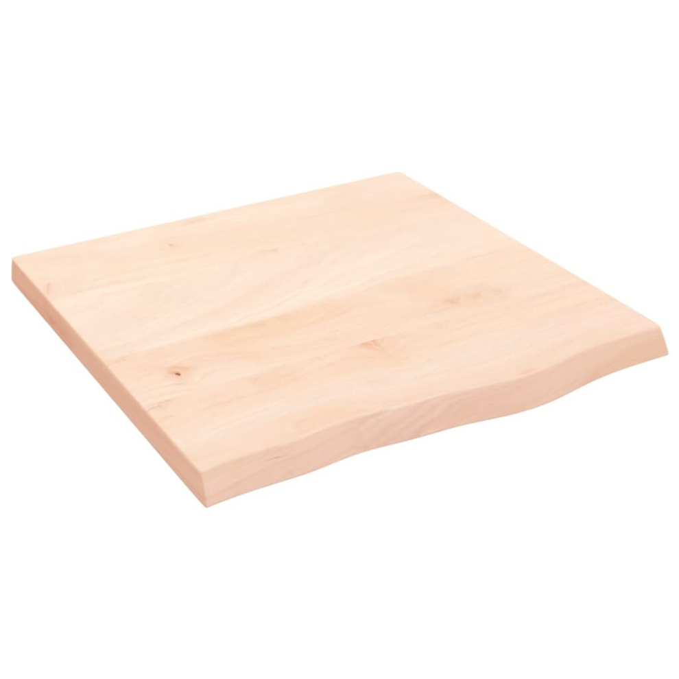 Vidaxl (Natural, 60 X 60 X 4 Cm) Table Top Wooden Desk Top Dining Table Top Untreated Solid Wood Oak