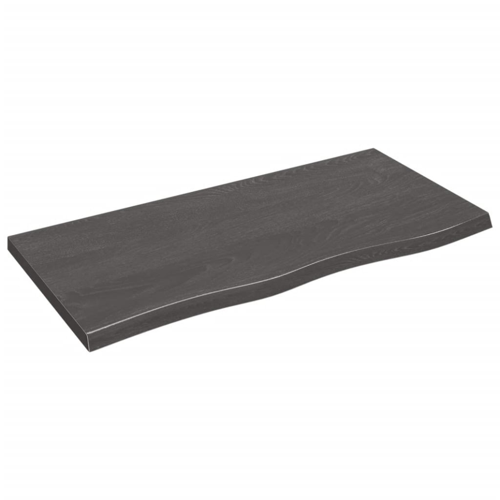 Vidaxl (Dark Grey, 100 X 50 X 4 Cm) Table Top Wooden Desk Top Dining Table Top Untreated Solid Wood Oak