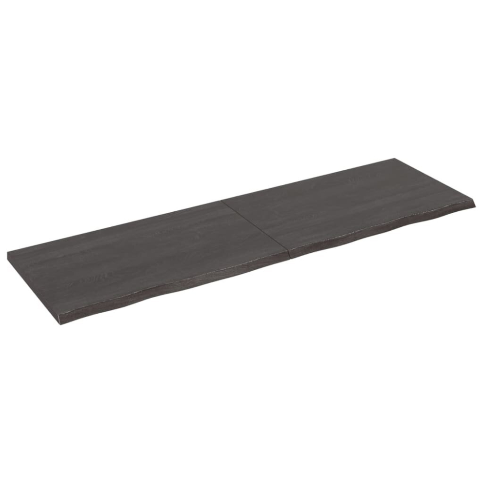 Vidaxl (Dark Grey, 200 X 60 X 4 Cm) Table Top Wooden Desk Top Dining Table Top Untreated Solid Wood Oak