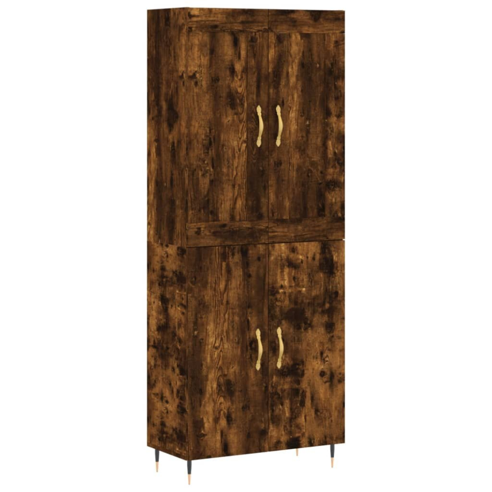 (smoked oak, 2 doors) vidaXL Highboard Sideboard Storage Cabinet Home Side Cabinet Engineered Wood