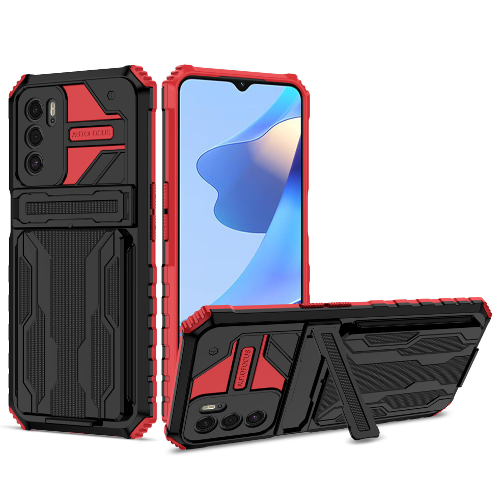 Oppo A16 /A54S /A16S Case Wallet Case, with Card Holder Stand Slim Rugged Shockproof Heavy Duty Armor Phone Case