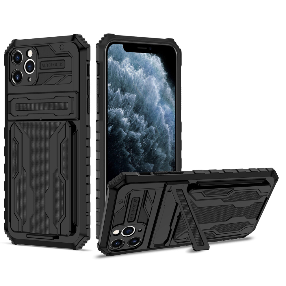 iPhone11 Pro Max Case Wallet Case, with Card Holder Stand Slim Rugged Shockproof Heavy Duty Armor Phone Case