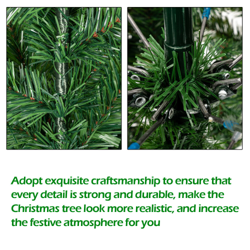 6FT 920 Branches Flocking Spray White Christmas Tree Plus Pine Cone Xmas Tree 2