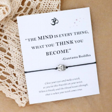 Buddha Wish Bracelet Silver Buddha Charm Bracelet Buddha Om Jewelry Women Prayer Reiki Jewelry Yoga Friendship Bracelet