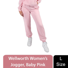 (Pink - Jogger, Large) Wellworth Women's Loungewear hoodie & jogger