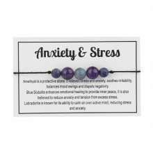 Gemstone Healing Chakra Bracelet Anxiety Crystal Natural Stone Men Ladies Stress Relief Reiki Yoga Diffuser Bracelet F3MD