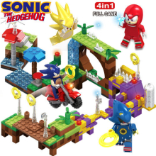 4 in1 Sonic the Hedgehog Building Blocks Halloween Christmas Festival Best Gift