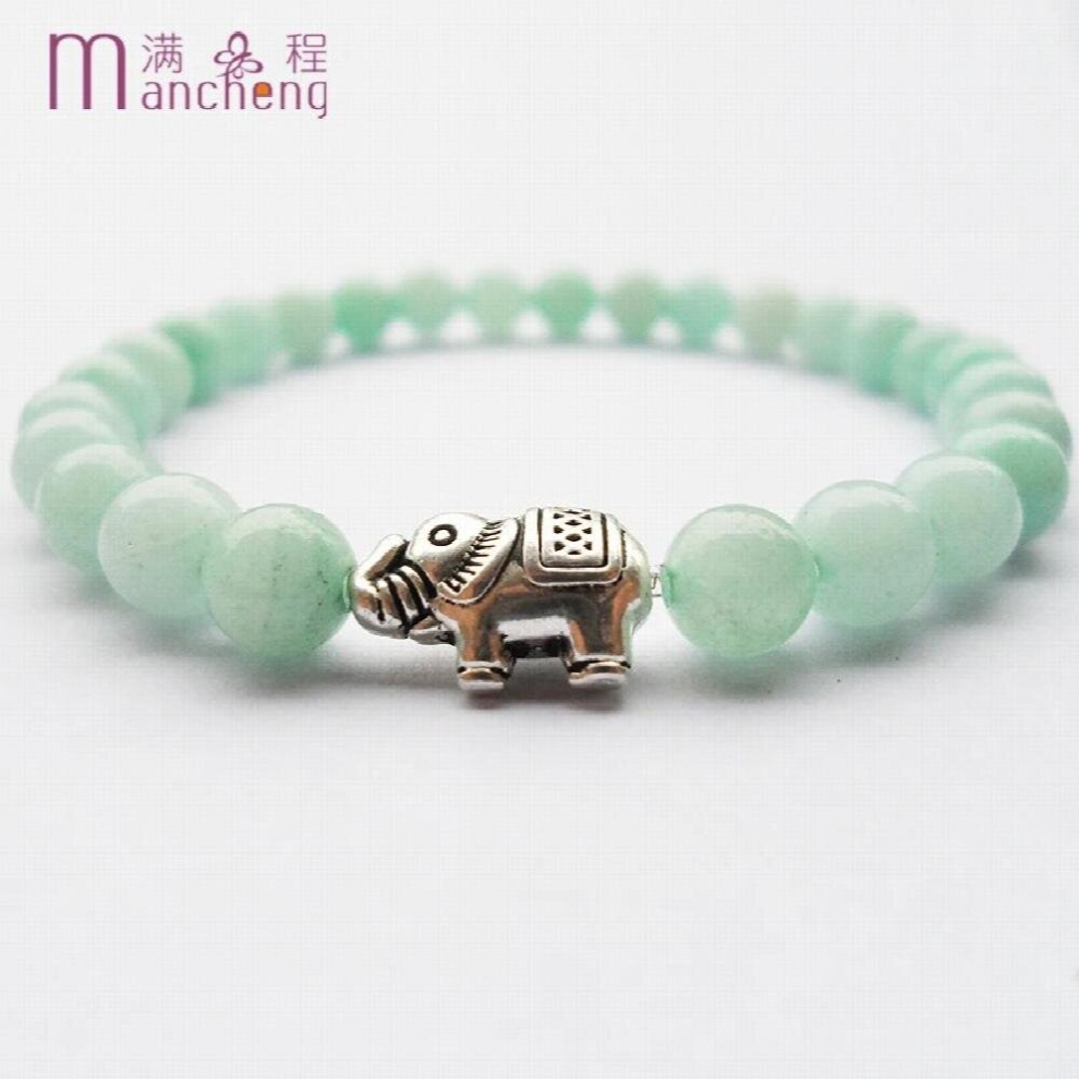 6MM Natural Amazonite Stone Bracelet for Men Women Beads Amazonite Stone drunk Elephant Bracelets