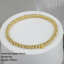Beads Kit Polymer Clay Charms Copper Beads Jewelry Making Kit with Elastic Cord for DIY Bracelet Match Pendant