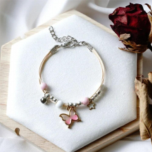 Bohemia Ceramic beads Rope Anklet Women Girls Hand Woven Butterfly moon Bracelet Literature And Art Ethnic Jewelry B304