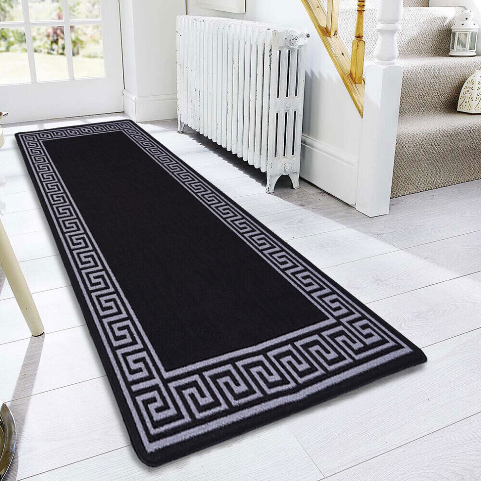 (60x110cm) Nonslip Bath Door Mat Greekey Bedroom Area Rug Kitchen Hallway Runner