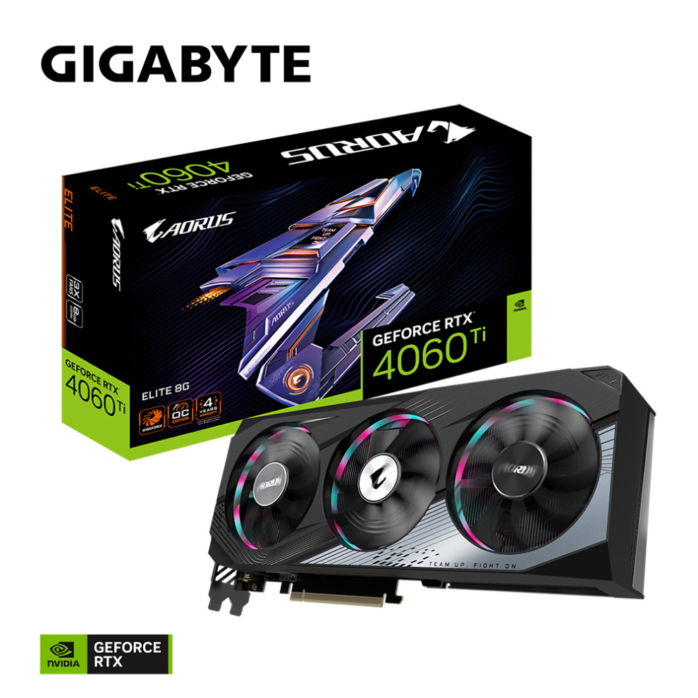 Gigabyte GeForce RTX 4060 Ti AORUS ELITE 8GB PCI-E GV-N406TAORUS E-8GD