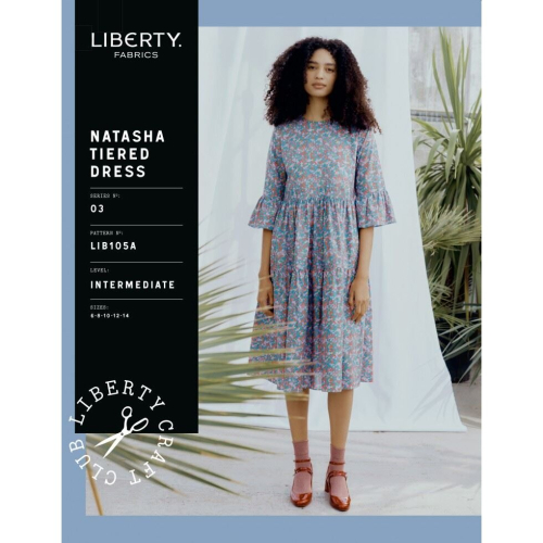 Liberty London Sewing Pattern Natasha Tiered Dress Women UK Sizes 614