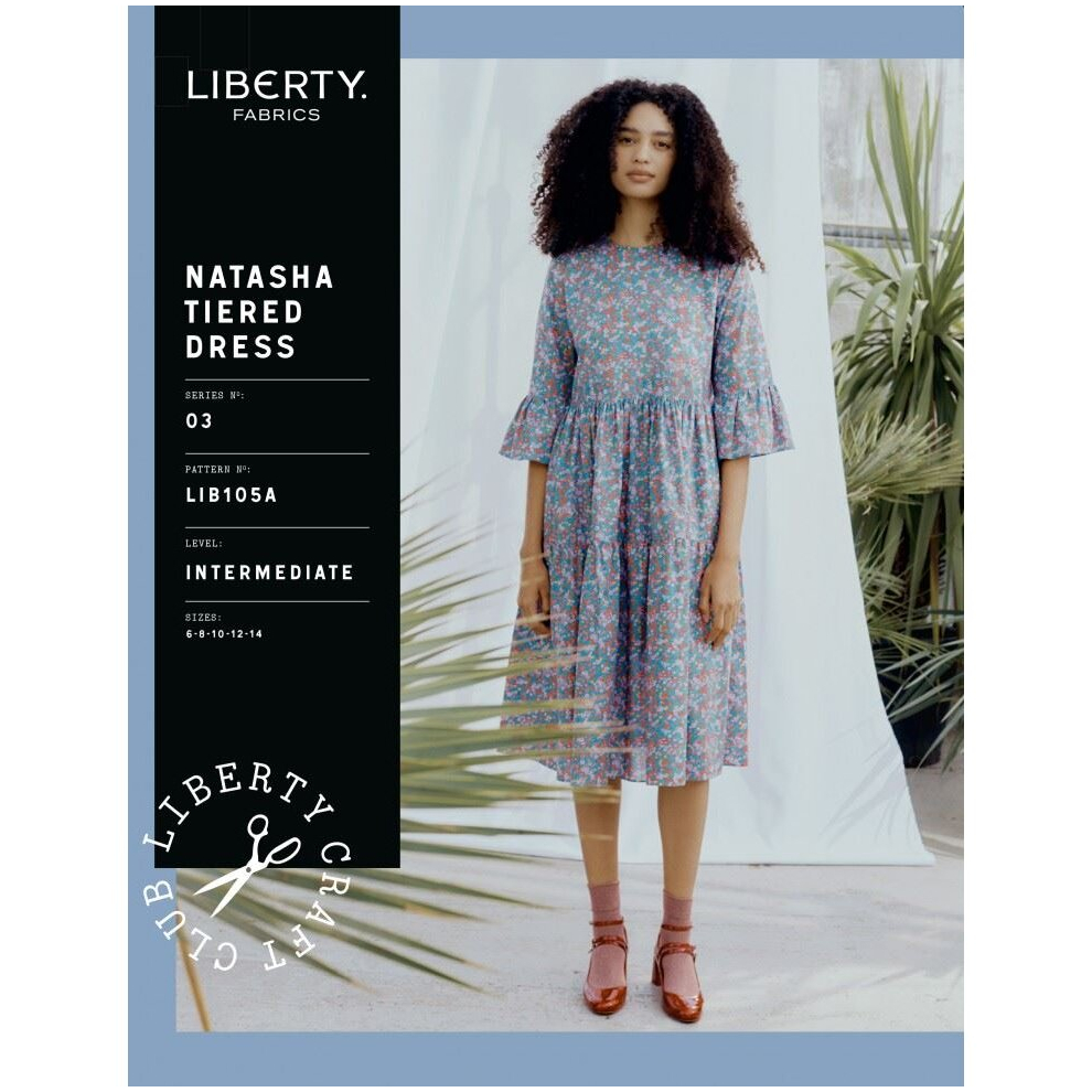 Liberty London Sewing Pattern Natasha Tiered Dress Women UK Sizes 6-14