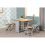 Seconique Santos Folding Drop Leaf Butterfly Dining Set New Oak Colour & Grey 10