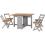 Seconique Santos Folding Drop Leaf Butterfly Dining Set New Oak Colour & Grey 6
