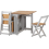 Seconique Santos Folding Drop Leaf Butterfly Dining Set New Oak Colour & Grey 5