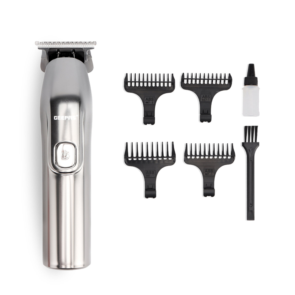 Geepas Hair Clipper Digital Electric Stubble Beard Trimmer Lcd Display