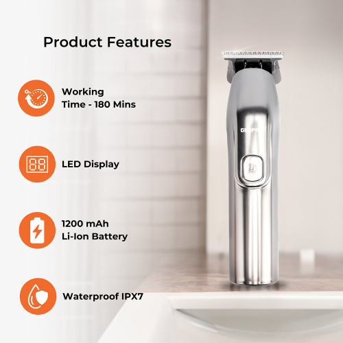 GEEPAS Geepas Hair Clipper Digital Electric Stubble Beard Trimmer LCD Display 1