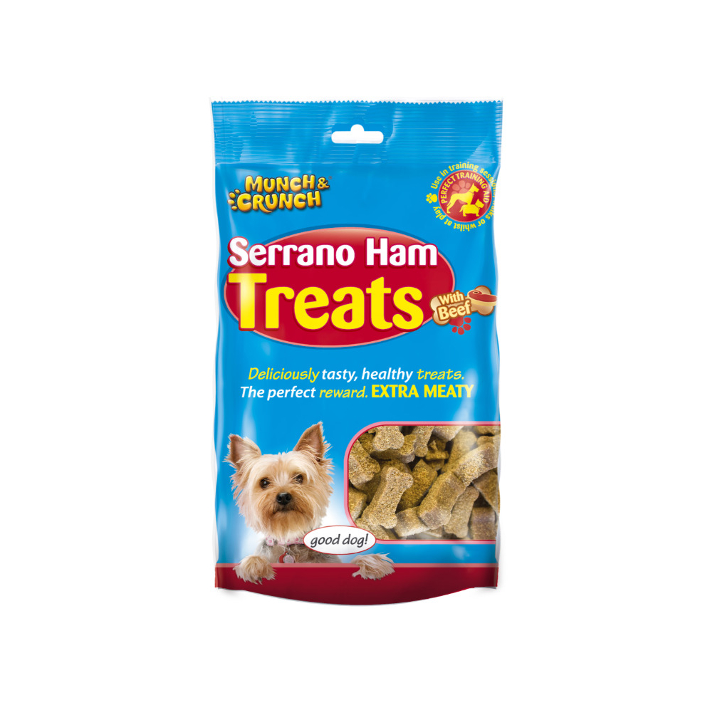 Munch & Crunch Serrano Ham Treats With Beef Healthy Dog Treats 175G
