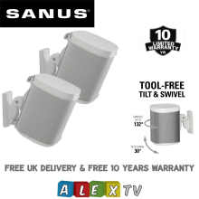 Nastaviteln n stenn dr iaky reproduktorov Sanus urcen pre SONOS ONE Play:1 a Play:3 - p r (biele)