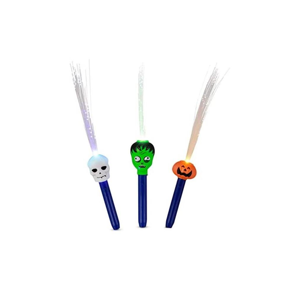 Blinkee P12AFOHW Fiber Optic Halloween Wands, Assorted Color - Pack of 12-image-OPC-PCWCVXW-NEW
