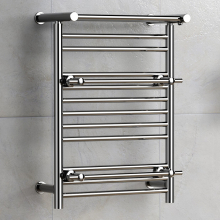 (Chrome, No Valves) Designer Heated Towel Rail Radiator With Top Shelf OSLO