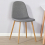 Charles Jacobs (White Table & Grey Fabric Chairs) Charles Jacobs Rectangular Dinner Table & Chair 4 Seat Scandi Set for Kitchen Dining Room 4