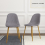 Charles Jacobs (White Table & Grey Fabric Chairs) Charles Jacobs Rectangular Dinner Table & Chair 4 Seat Scandi Set for Kitchen Dining Room 7