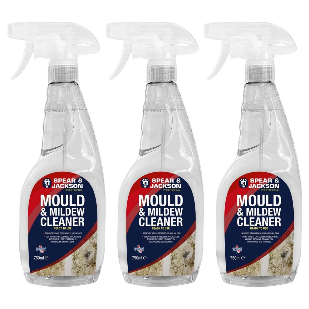 Spear & Jackson Mould and Mildew Cleaner 3 x 750 ml Ready to Use