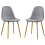 Charles Jacobs (White Table & Grey Fabric Chairs) Charles Jacobs Rectangular Dinner Table & Chair 4 Seat Scandi Set for Kitchen Dining Room 8